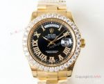 Rolex ETA 2836 Day-Date II Replica Watch Yellow Gold President Band